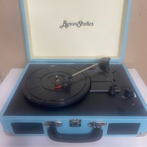 Byronstatics Teal Turntable Record Player